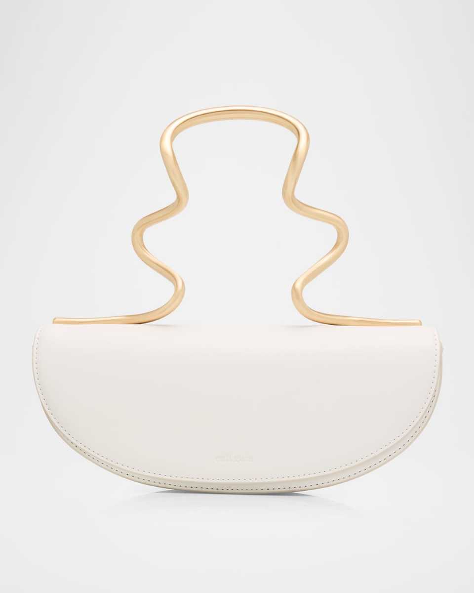 Ilaria Leather Architectural Top-Handle Bag